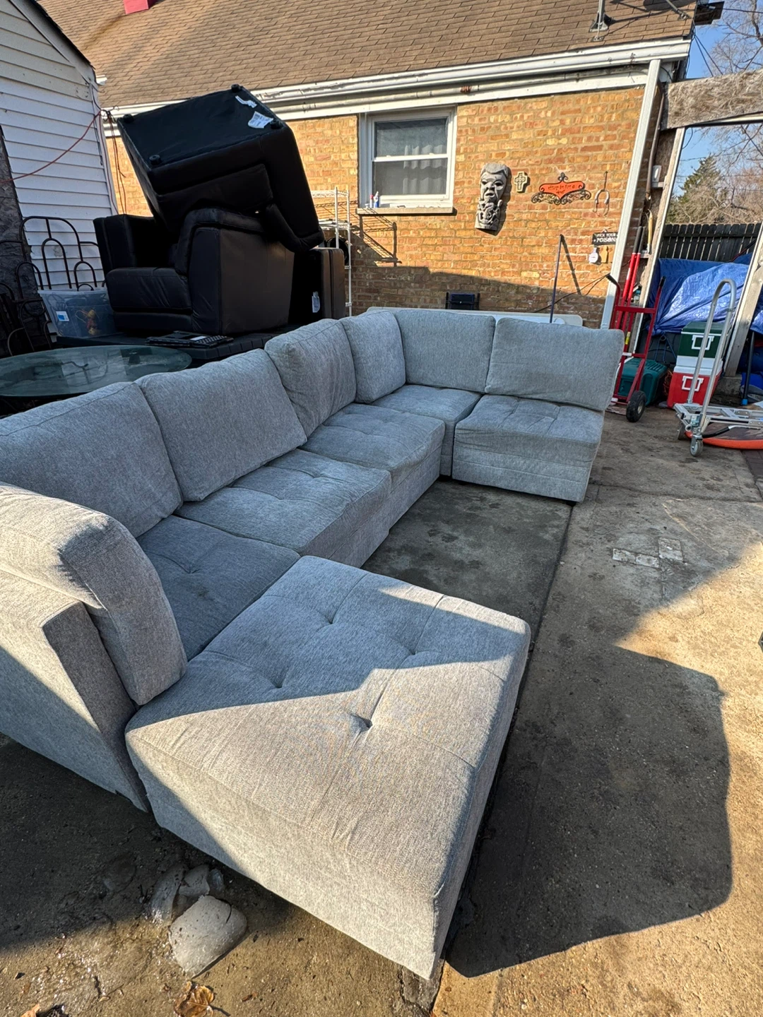 Gray Sectional Sofa - photo 3