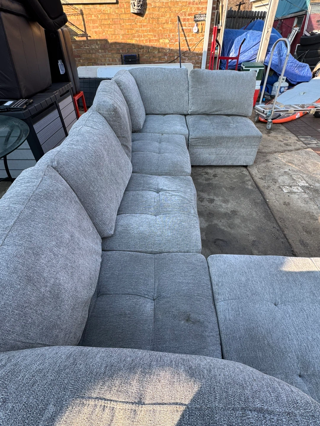 Gray Sectional Sofa - photo 4
