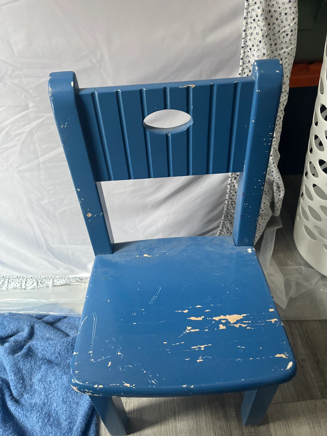 Blue Wooden Children's Chair