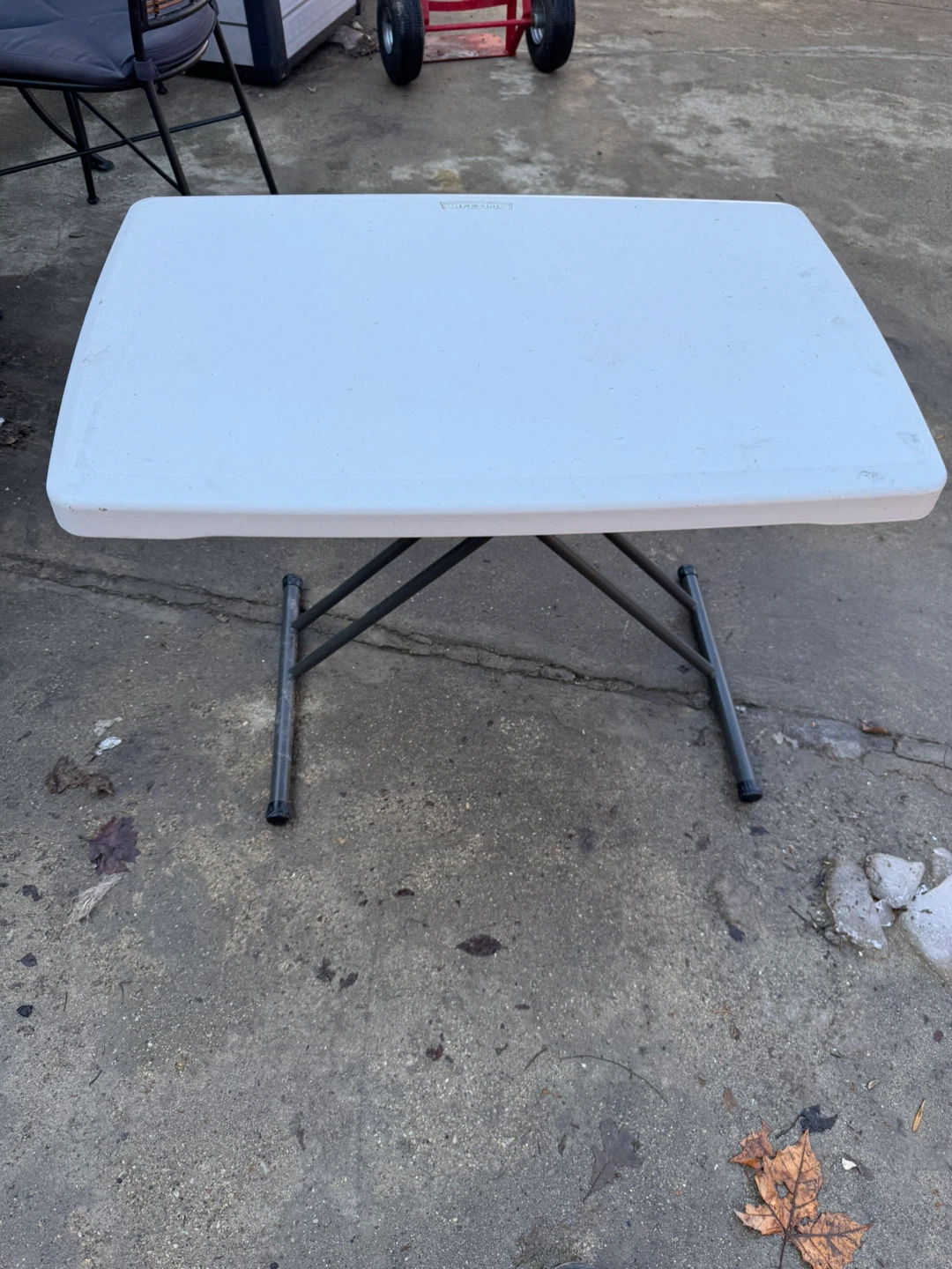 Lifetime White Plastic Folding Table