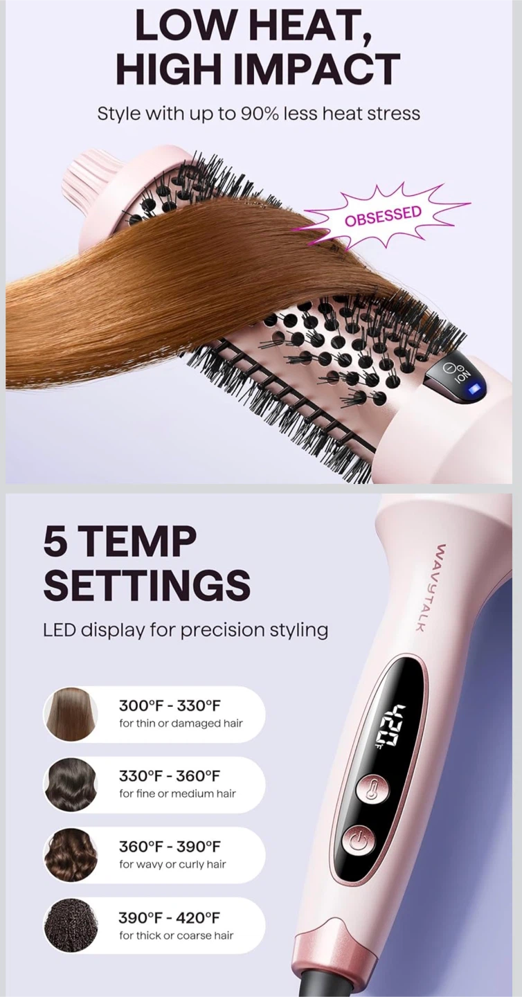 Brand New WavyTalk Thermal Brush, Blowout Boost - photo 4