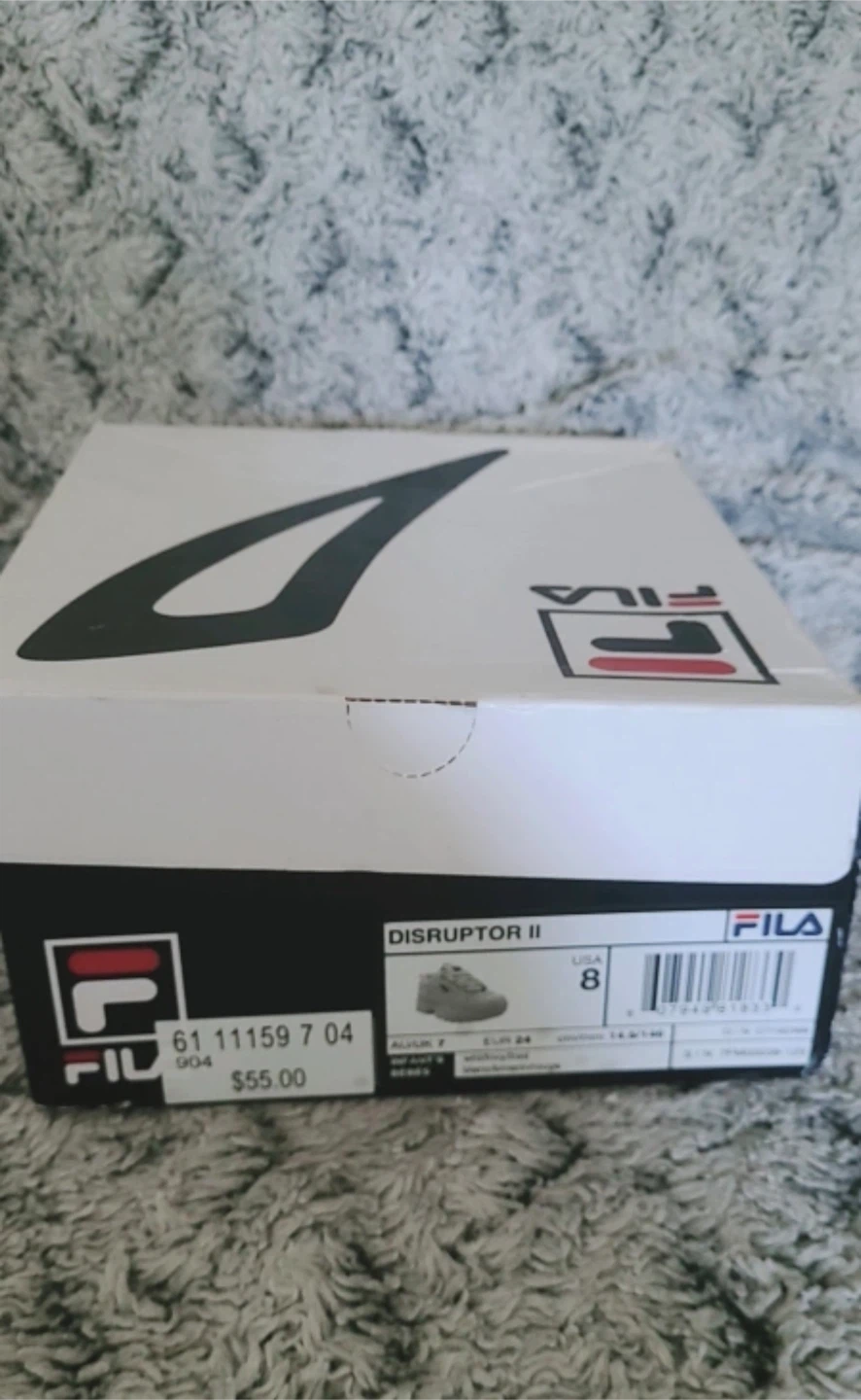 Fila Disruptor II White Youth Shoes Size 8