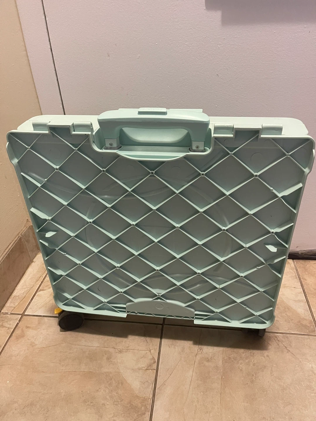 Mint Green Collapsible Rolling Storage Cart - photo 4