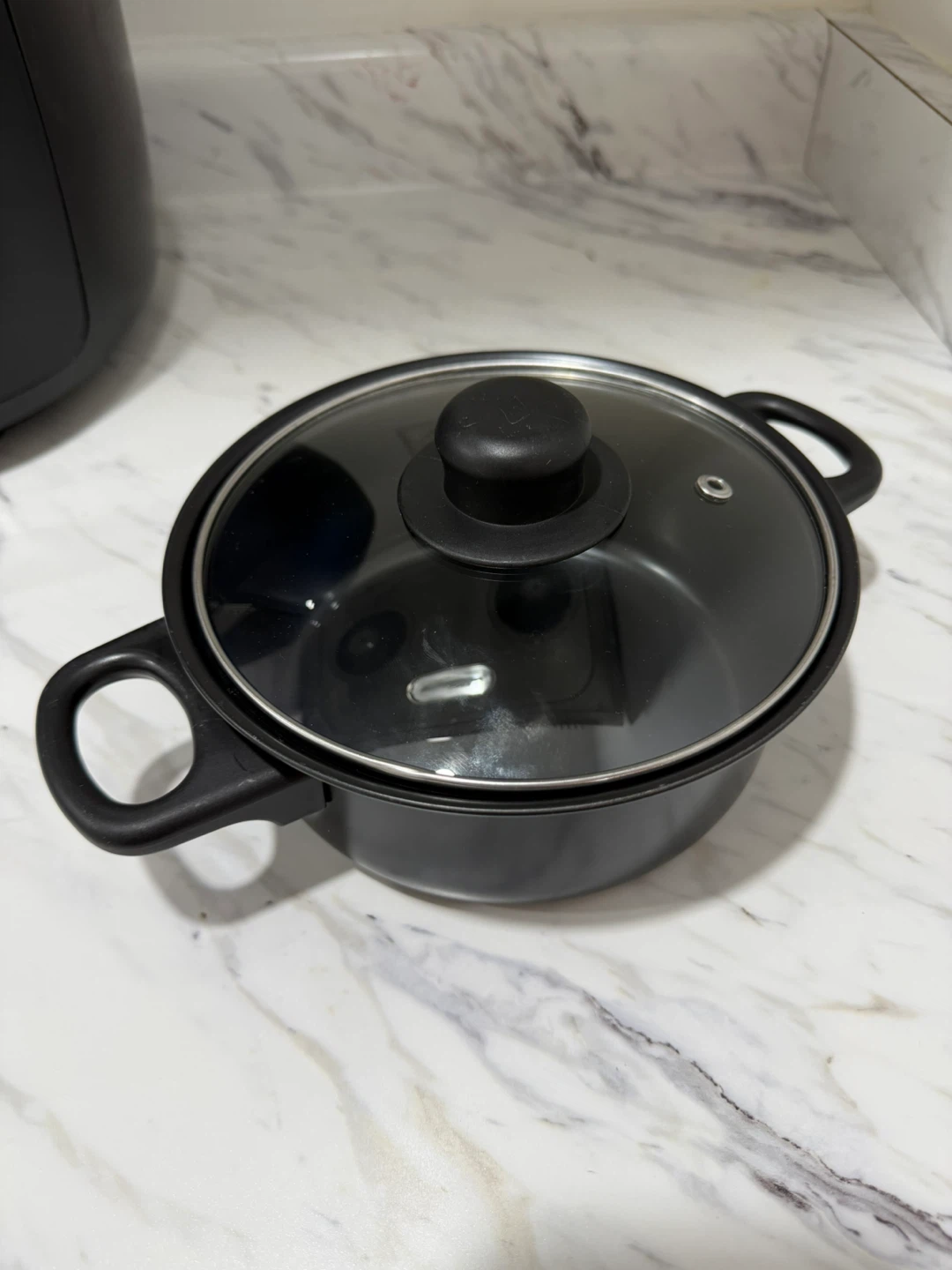 Small Black 4-Piece Cookware Set with Lids - photo 5