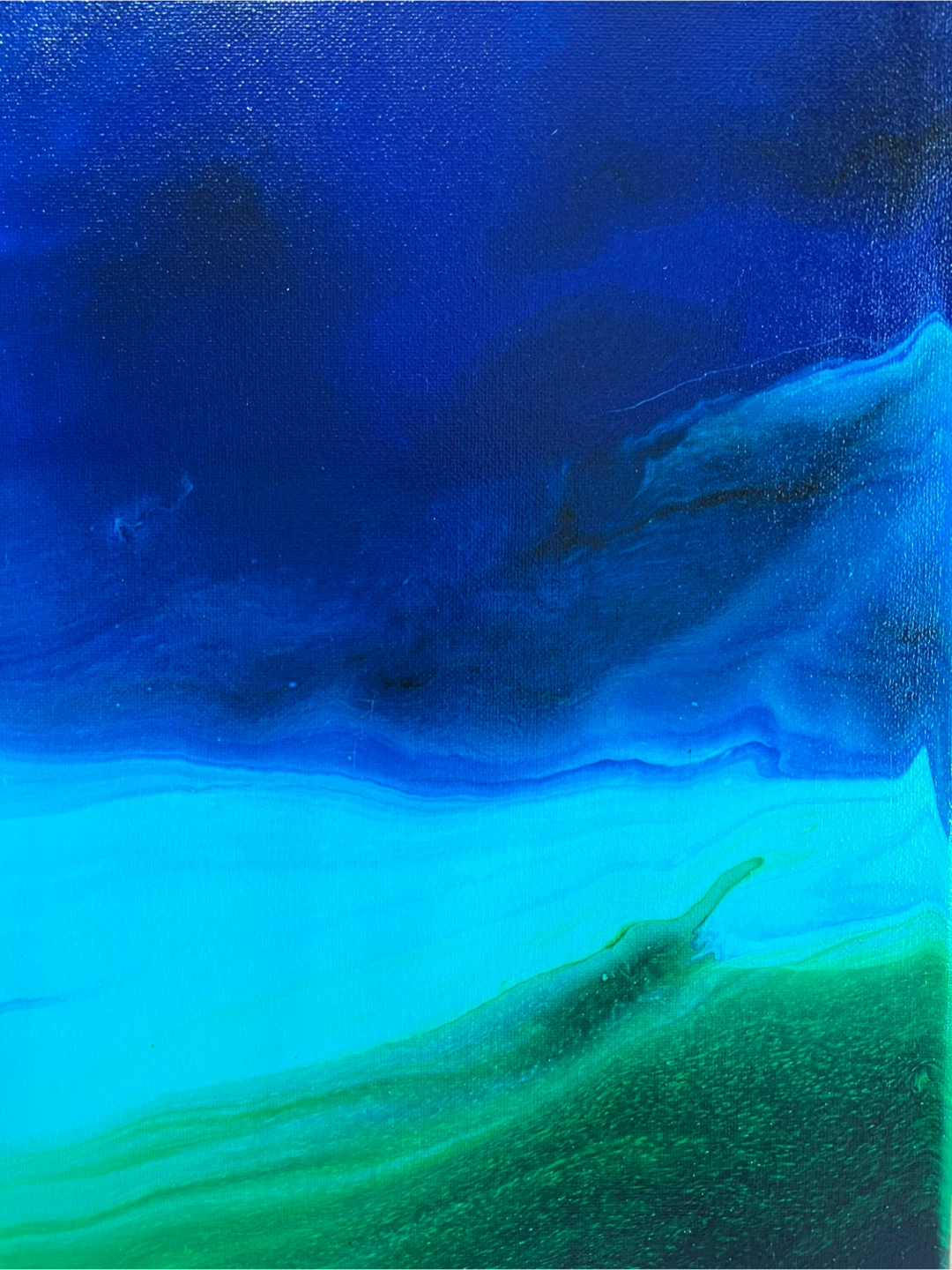 “Prairie Field “ Abstract Fluid Art Painting - photo 2