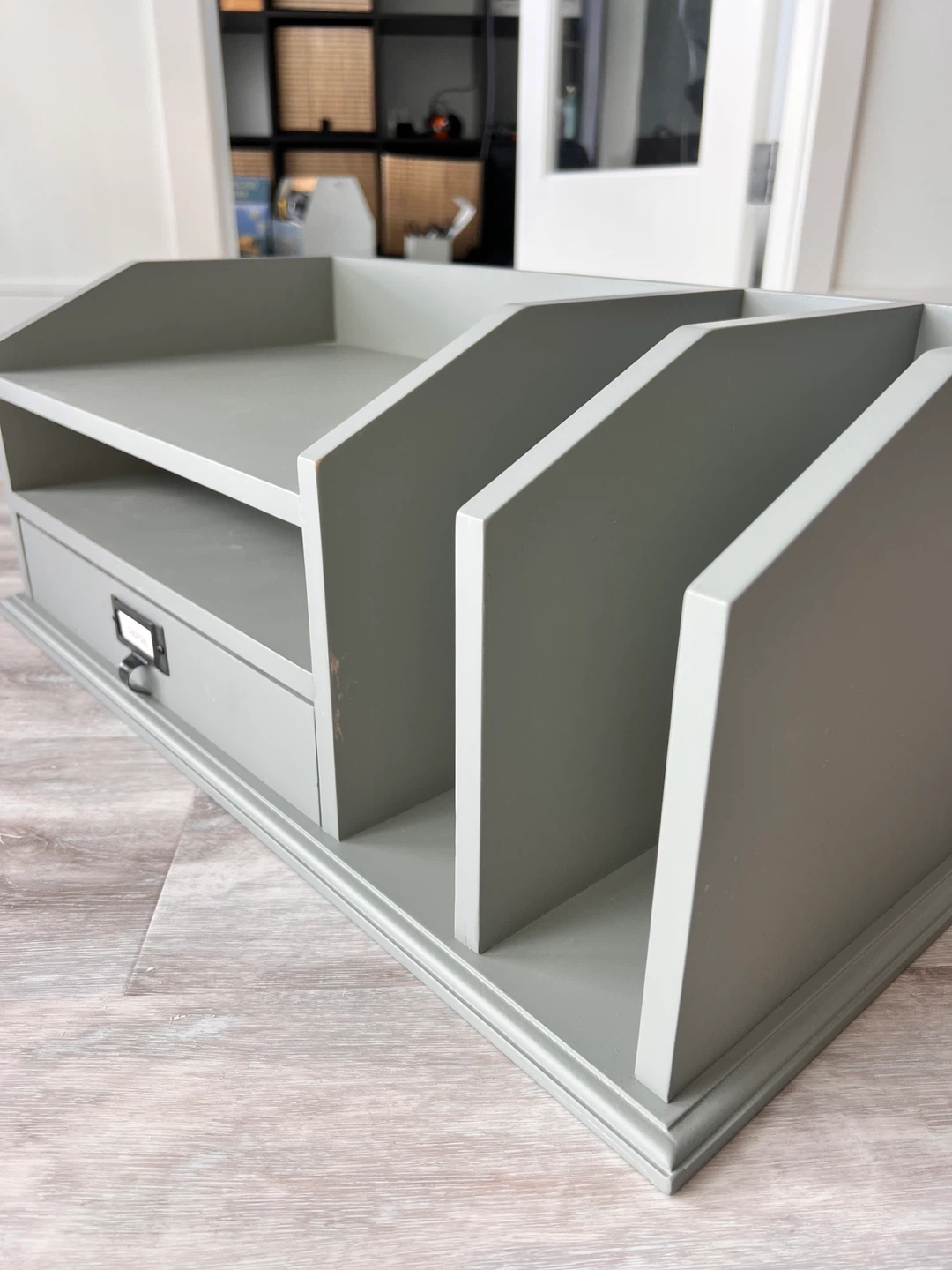 HOMESENSE Grey Desk Organizer with Drawer - photo 2
