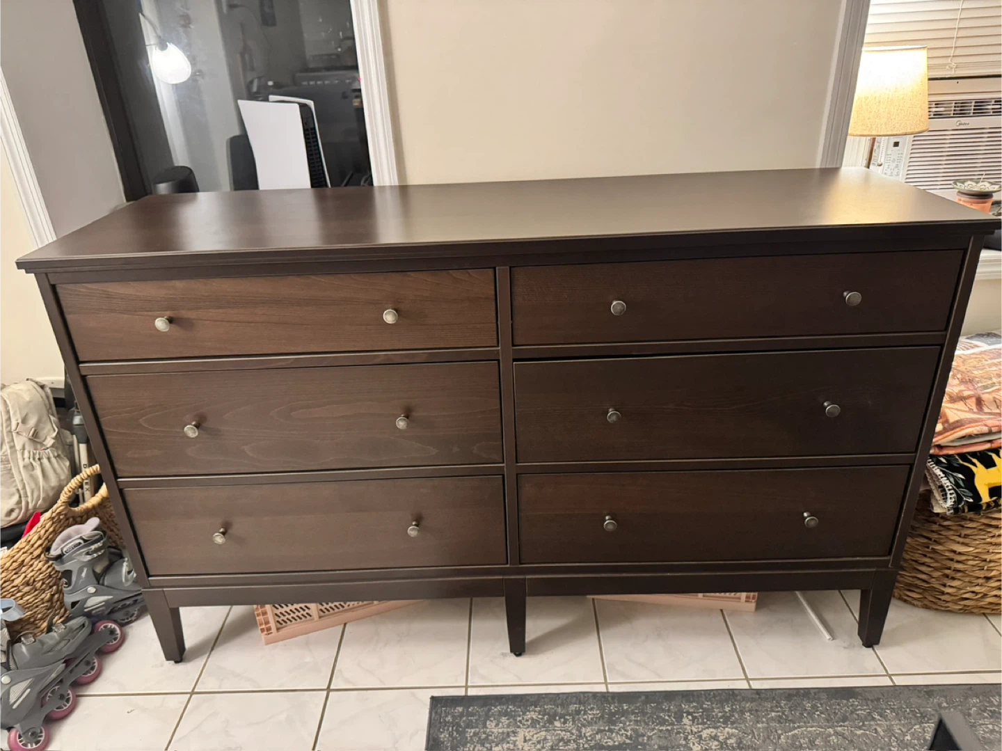 Dark Brown 6-Drawer Dresser - photo 4