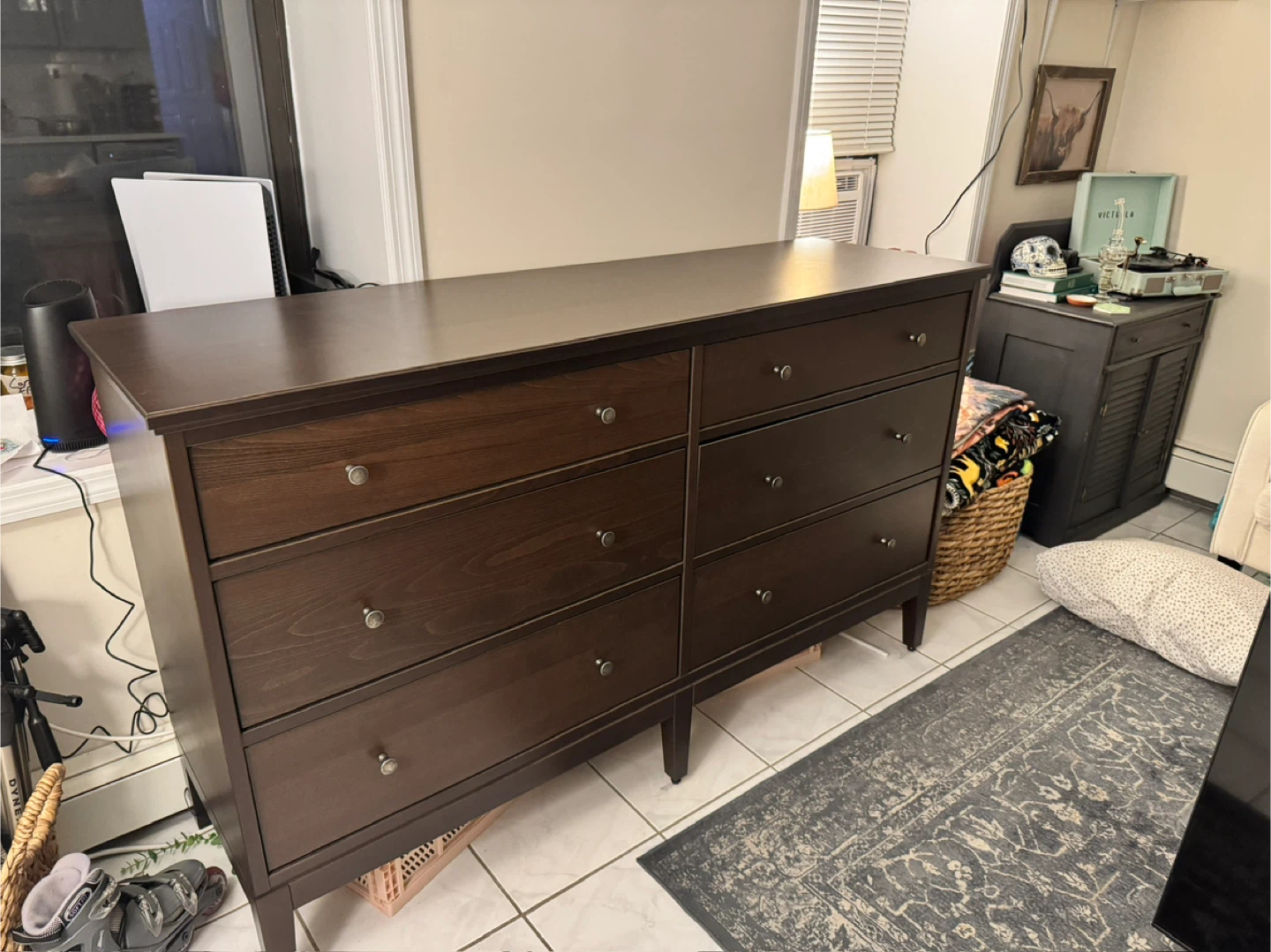 Dark Brown 6-Drawer Dresser