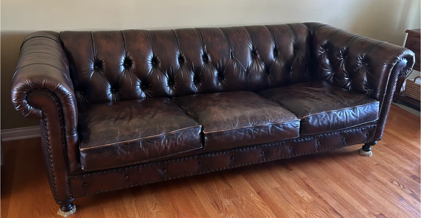 Leather Sofa pet free home - photo 5