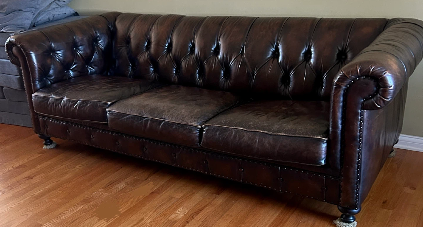 Leather Sofa pet free home