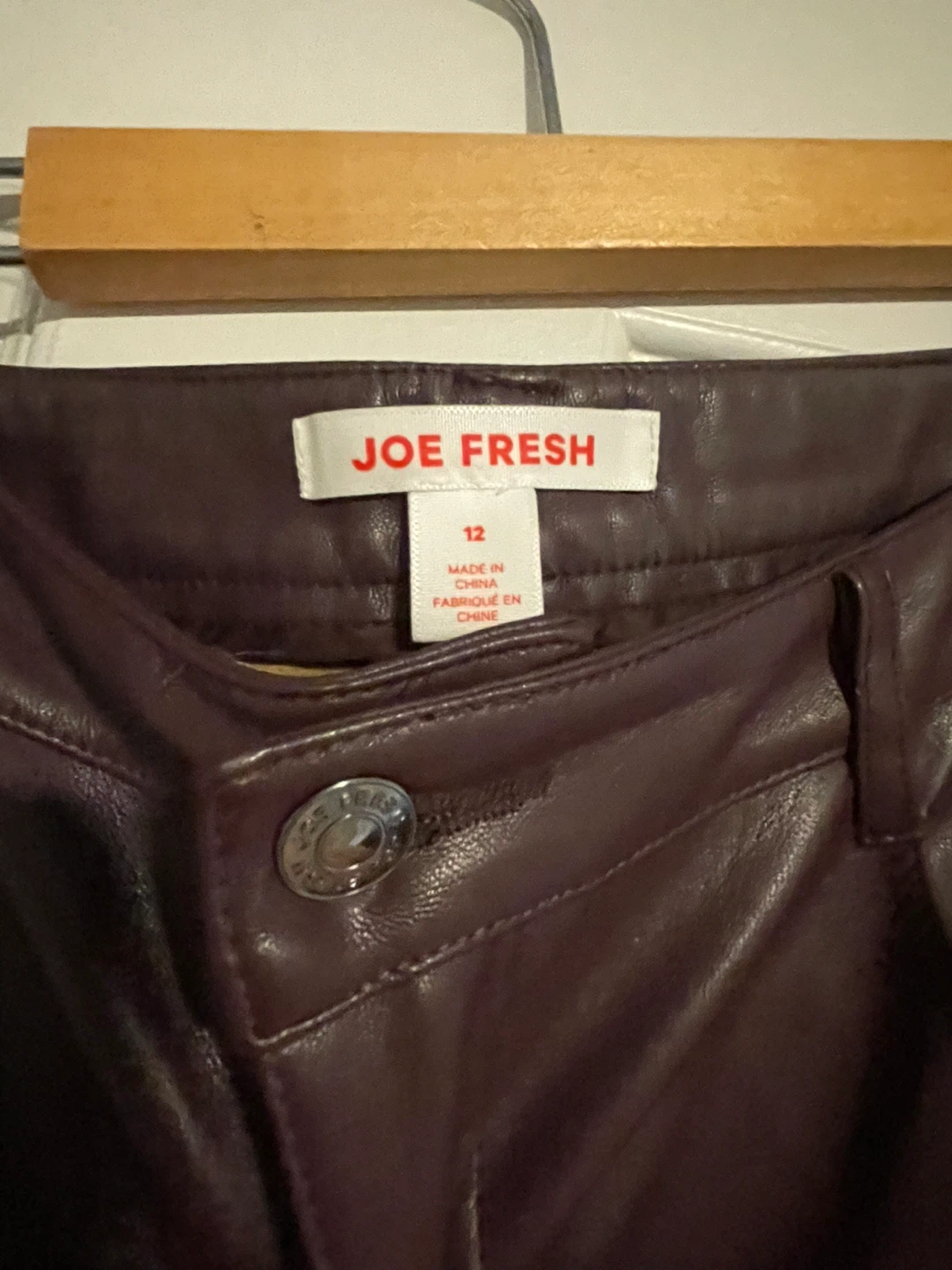 Joe Fresh Women's Faux Leather Pants Size 12 - photo 3