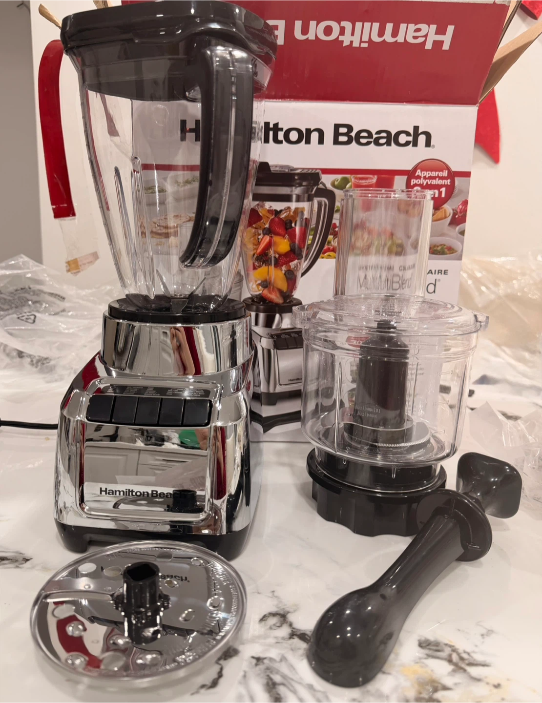Hamilton Beach MultiBlend 2-in-1 Blender and Food Processor 700W - photo 2