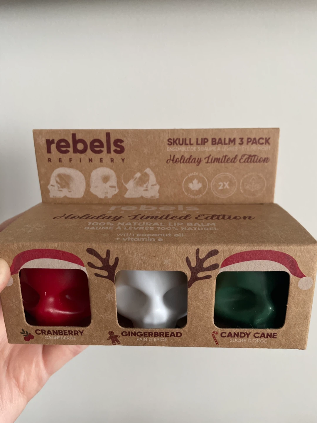 🧡Rebels Refinery Skull Lip Balm 3 Pack - Holiday Limited Edition