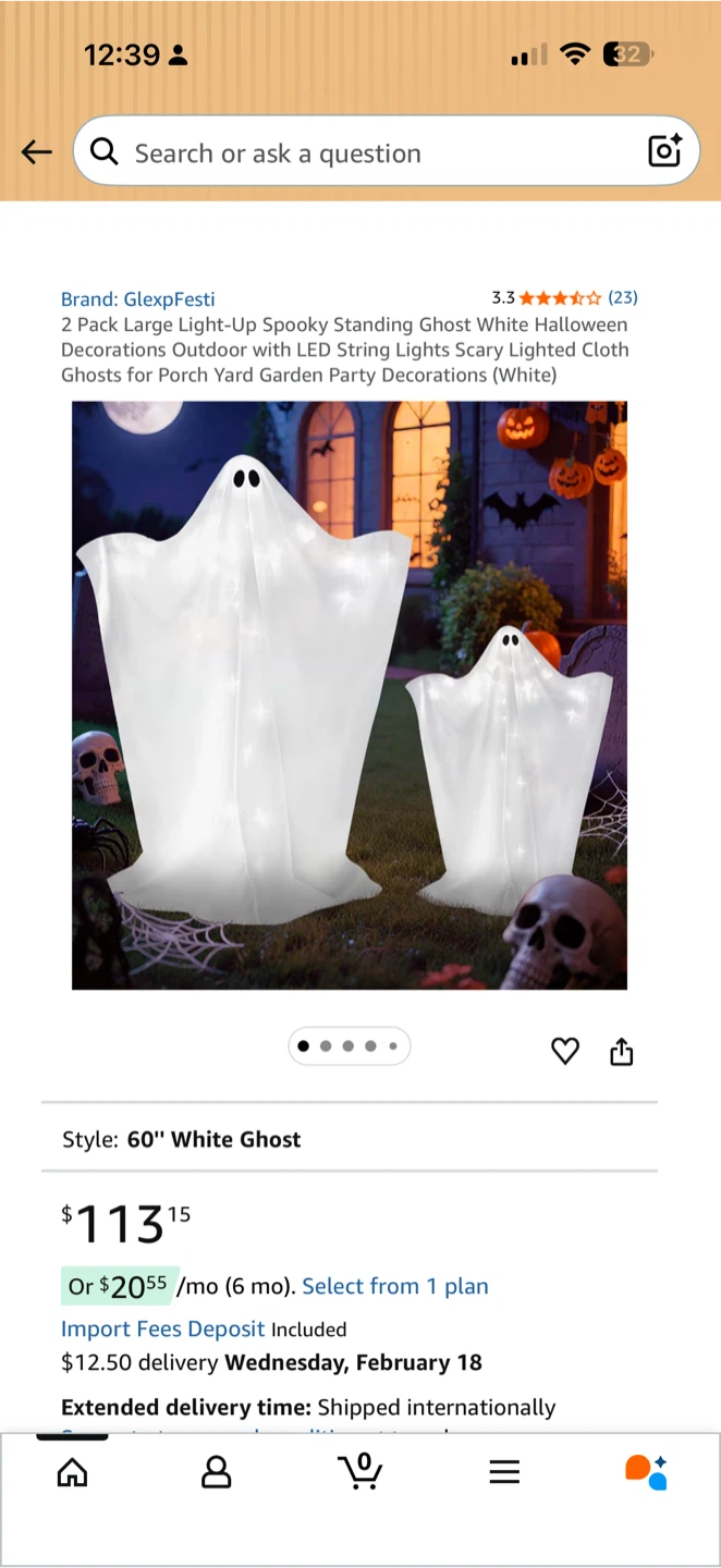 GlexpFest Halloween Light-Up Ghost Decorations (2 Pack) - photo 5
