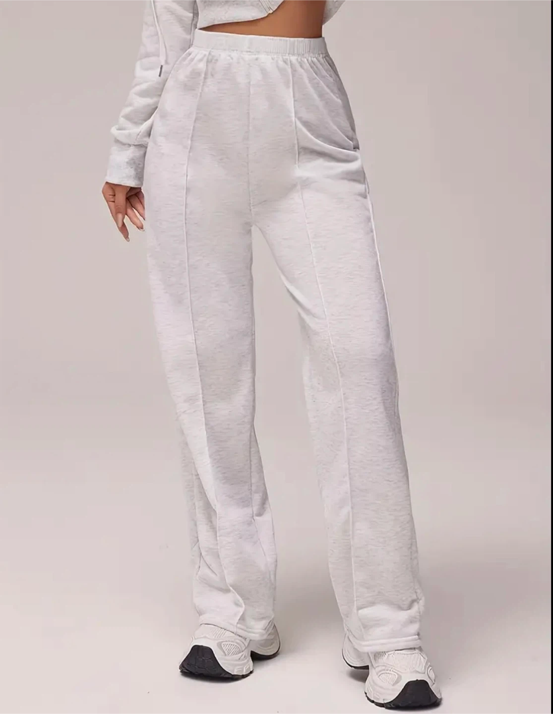 New Light Grey Wide-Leg Sweatpants - photo 3