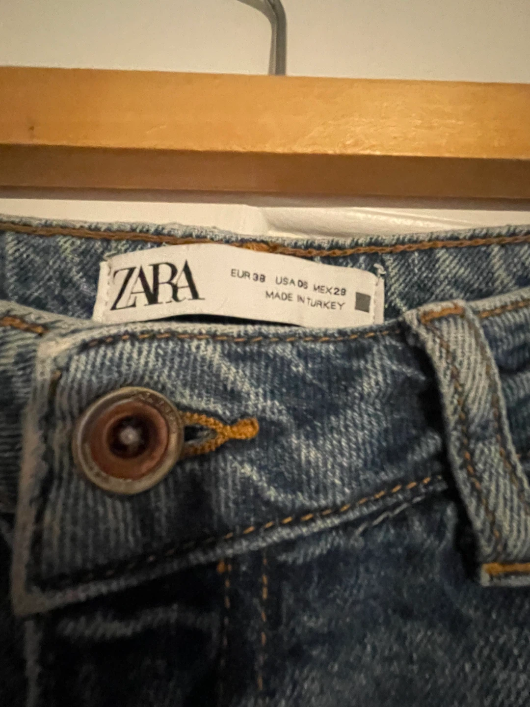 ZARA Women's Blue Distressed Denim Jeans - photo 2