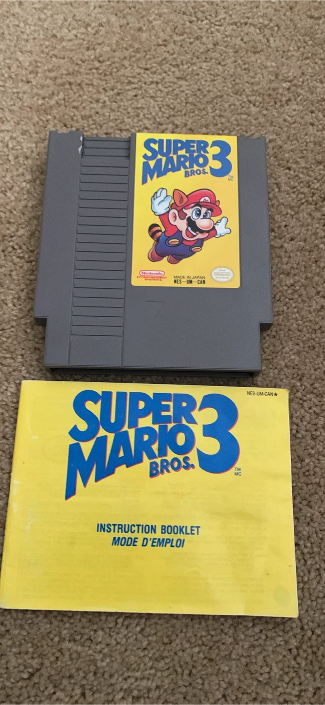 Super Mario Bros. 3 NES Game with Instruction Booklet