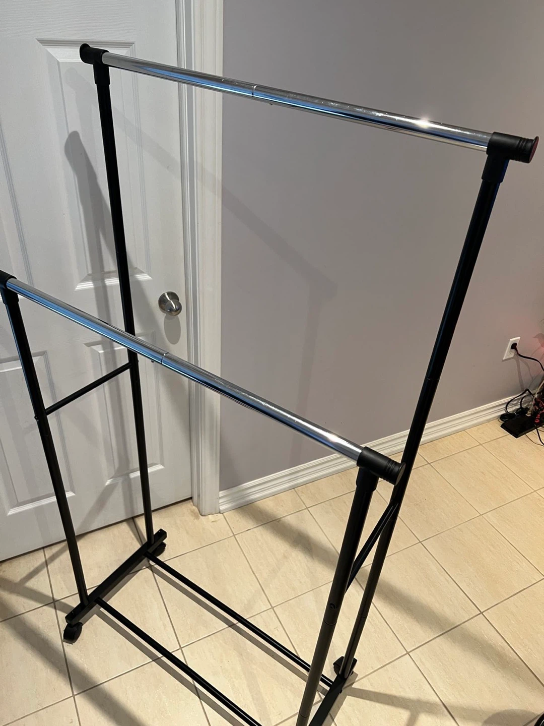 Double Garment Rack with Wheels - photo 3