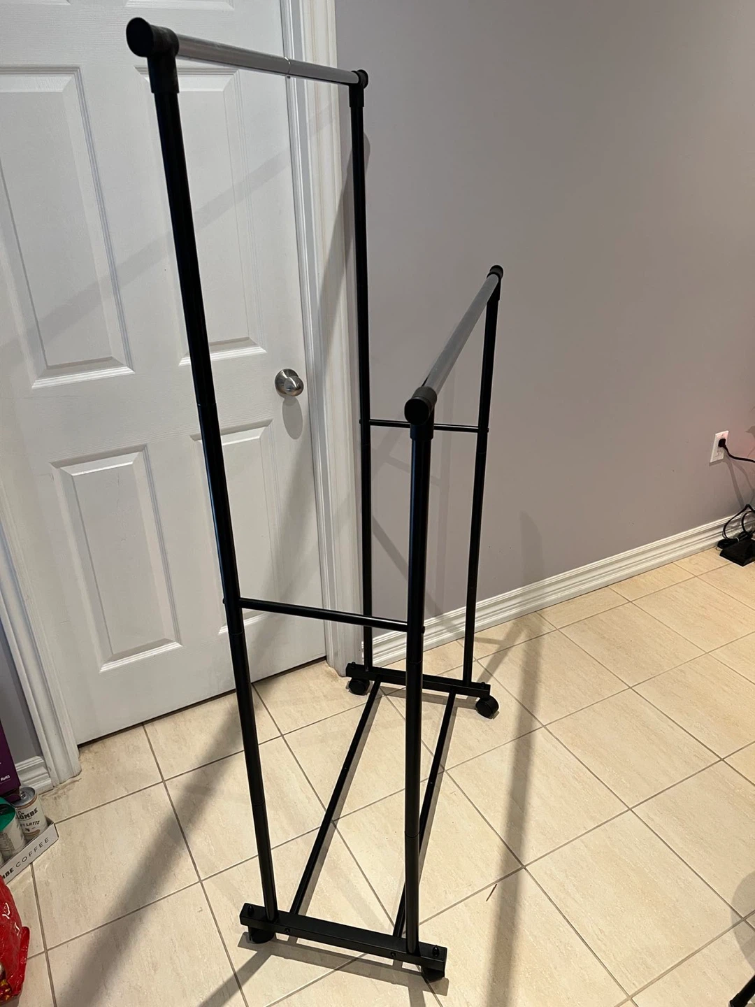 Double Garment Rack with Wheels - photo 2
