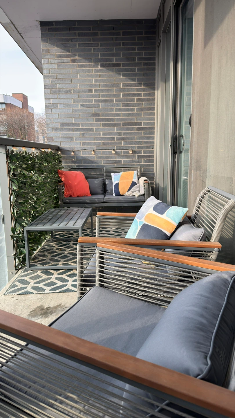 4 Piece Rattan Patio Sofa Set w/ Covers. Excellent Condition - photo 2