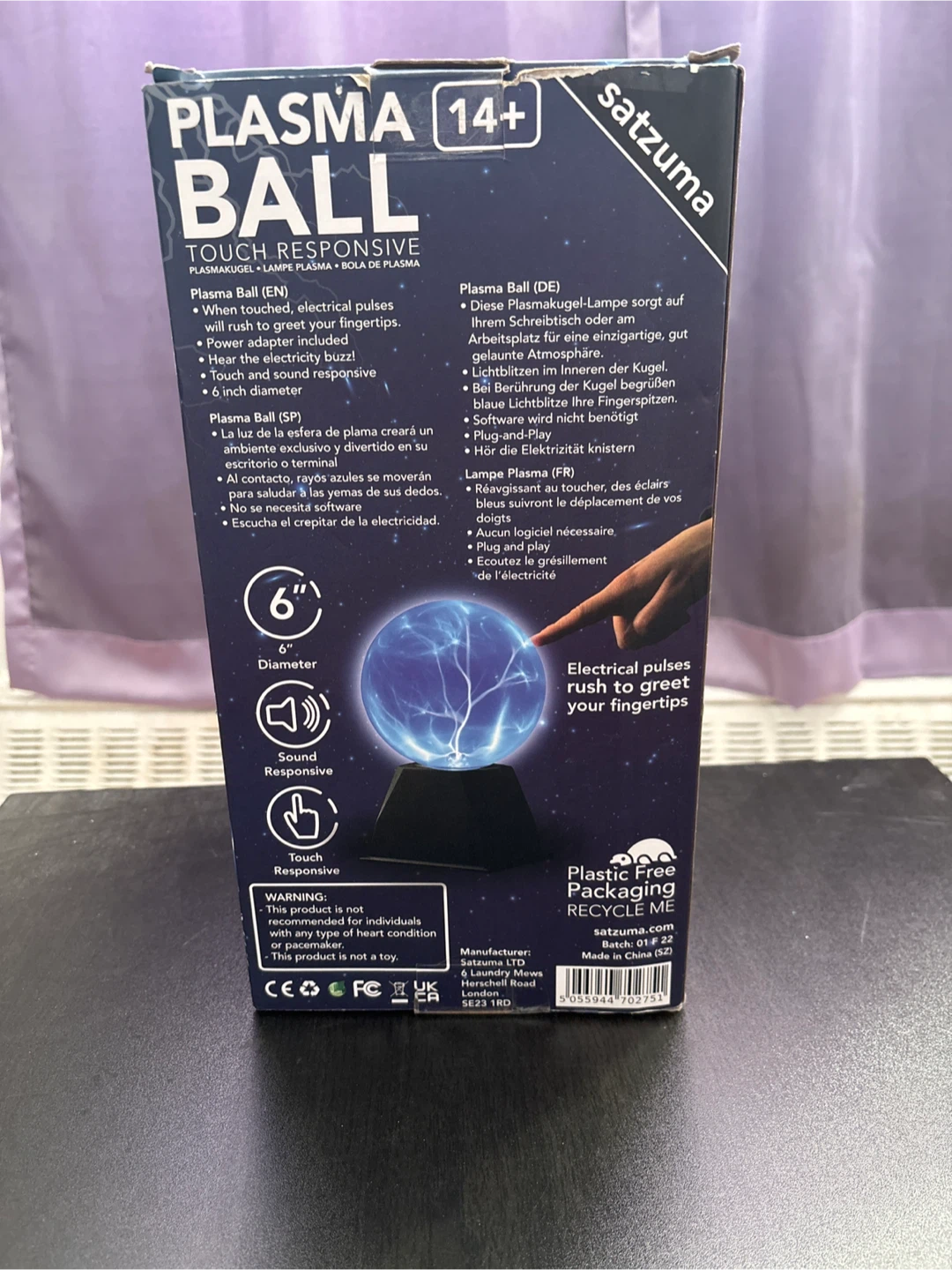 Satzuma Plasma Ball - Touch Responsive - photo 5