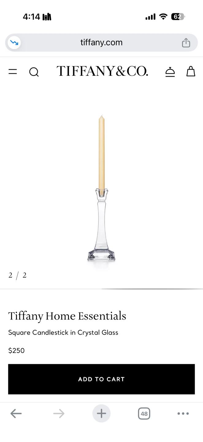 NEW in box Tiffany & Co. Home Essentials Square Candlesticks - photo 2