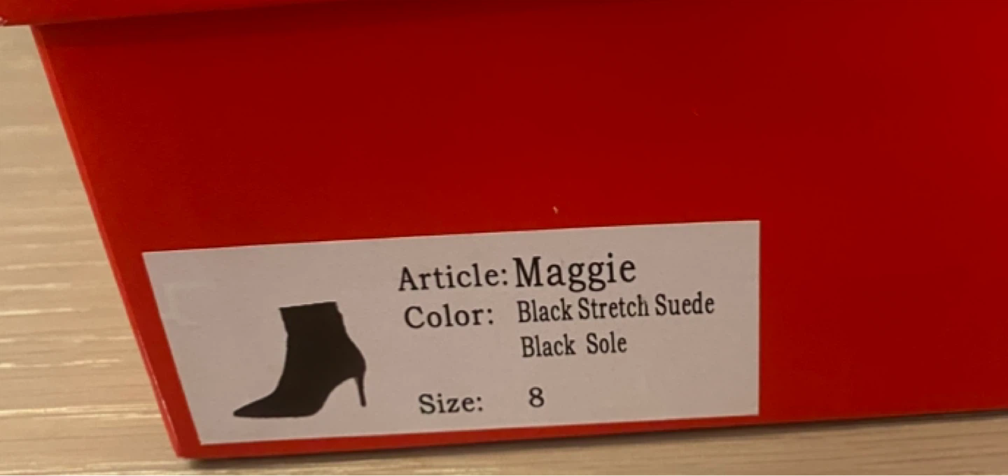 Black Stretch Suede Ankle Boots – Size 8 - photo 3