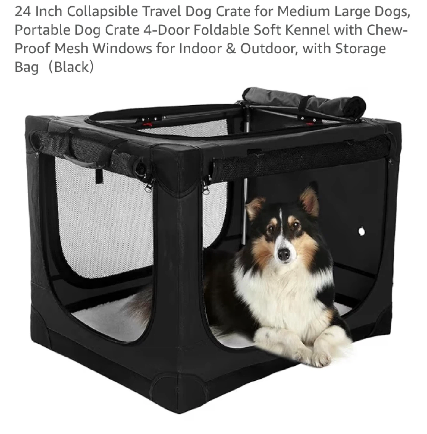 New 24 Inch Collapsible Travel Dog / Pet Crate