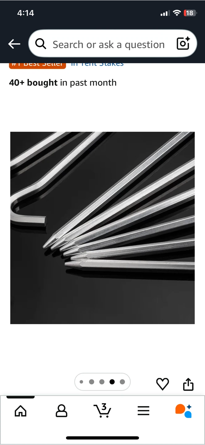 12-Piece Aluminium Tent Stakes Pegs - photo 3