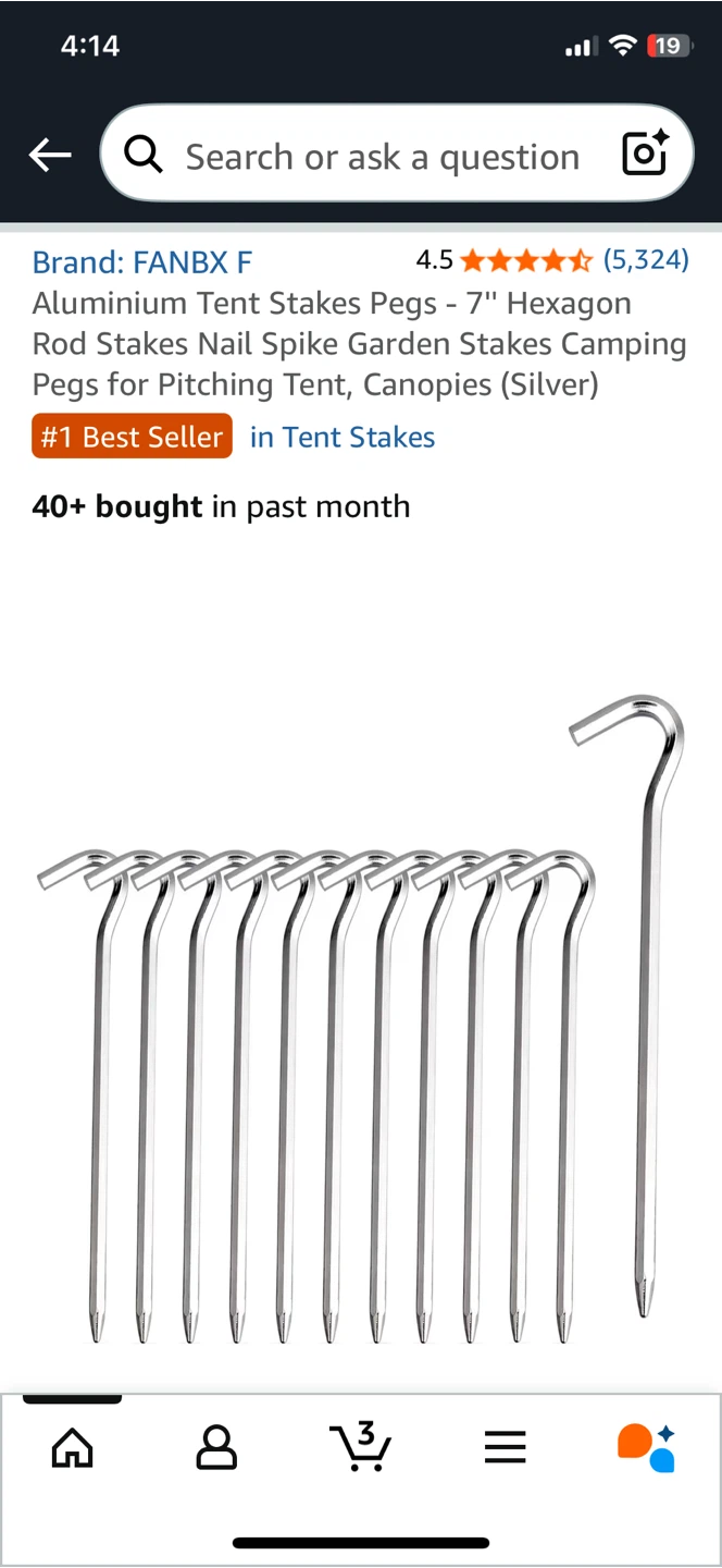 12-Piece Aluminium Tent Stakes Pegs - photo 4