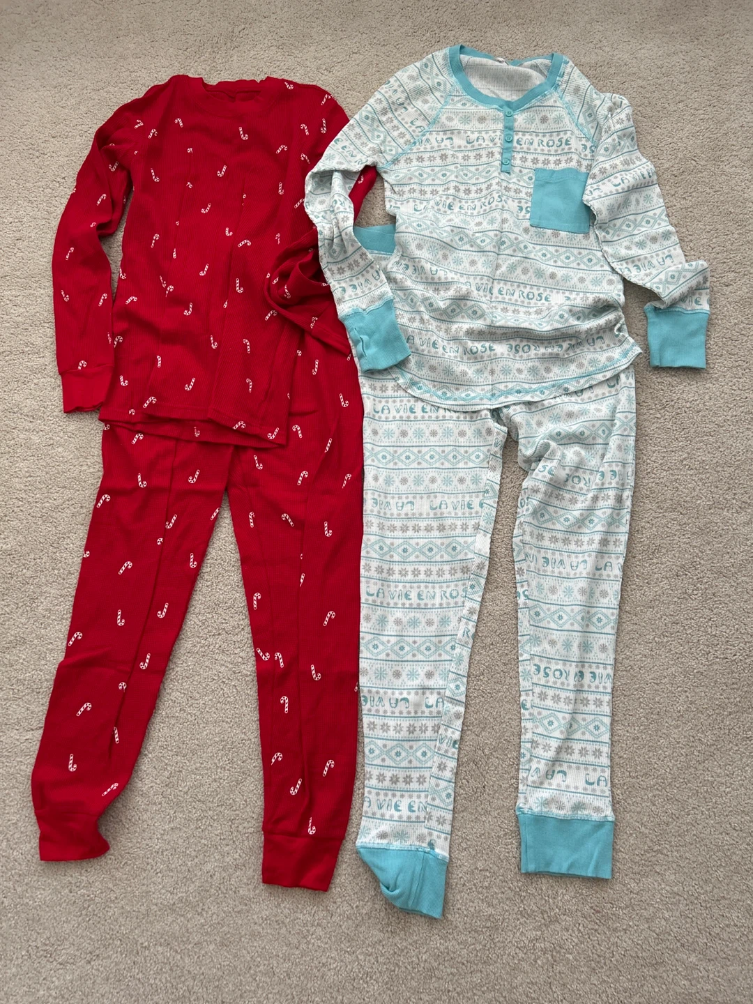 La Vie en Rose & Candy Cane Pajama Sets