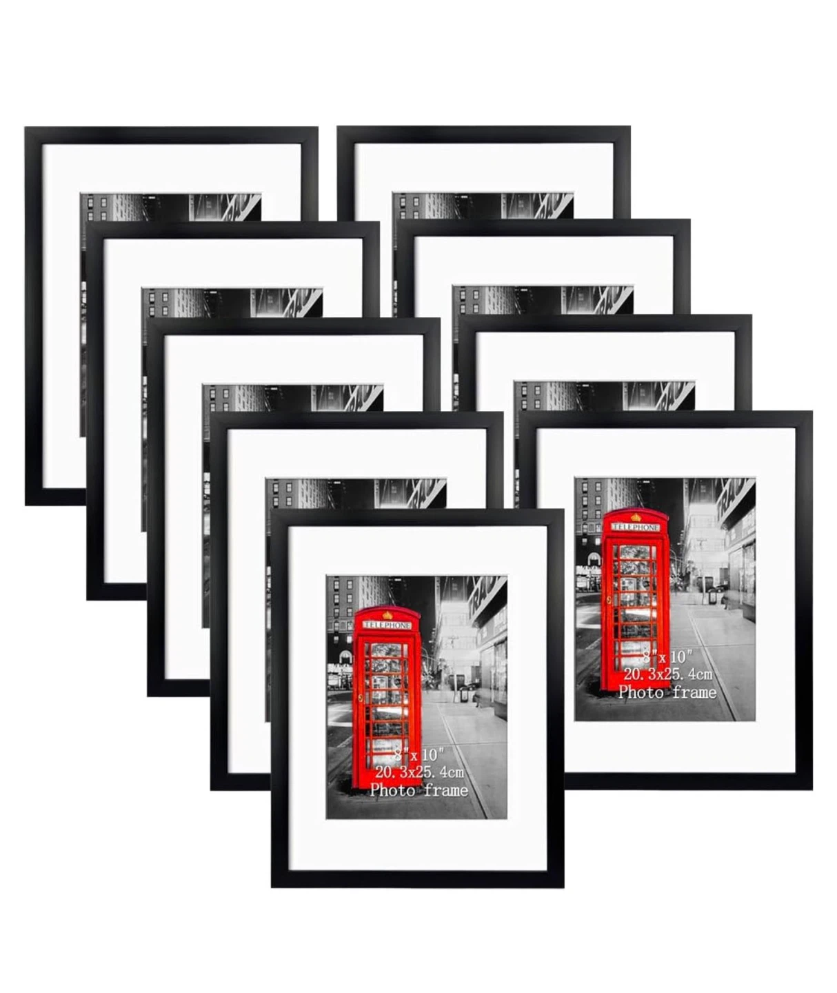 Black Photo Frames (Set of 9)