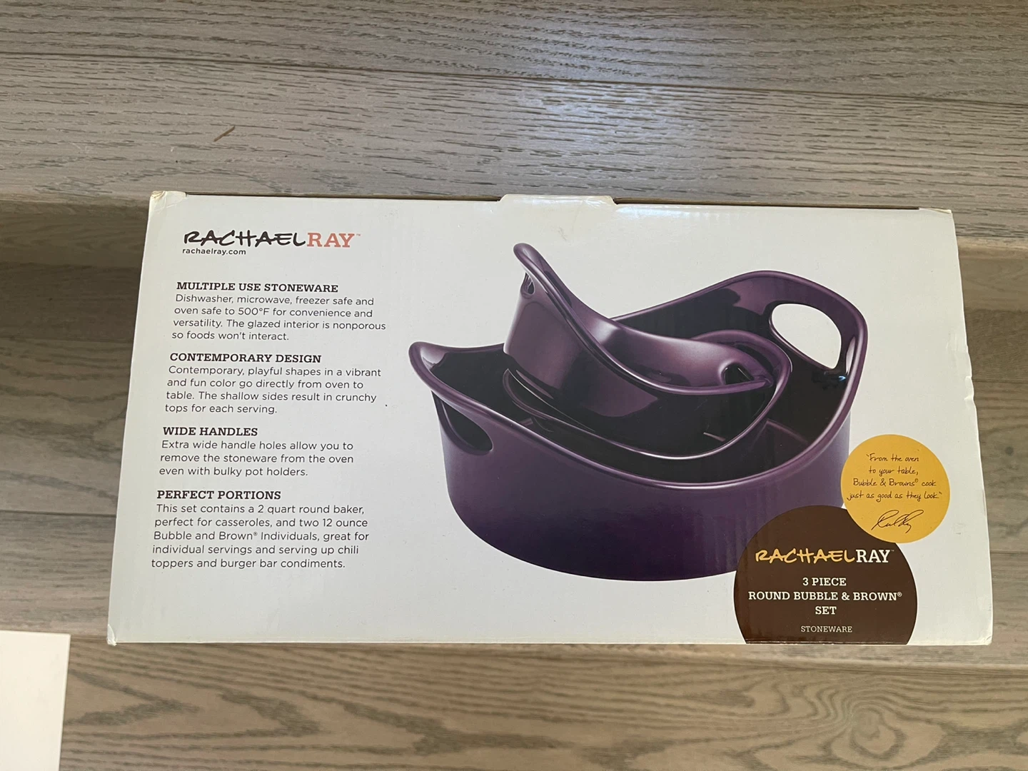 Rachael Ray 3 Piece Round Bubble & Brown Set - photo 2