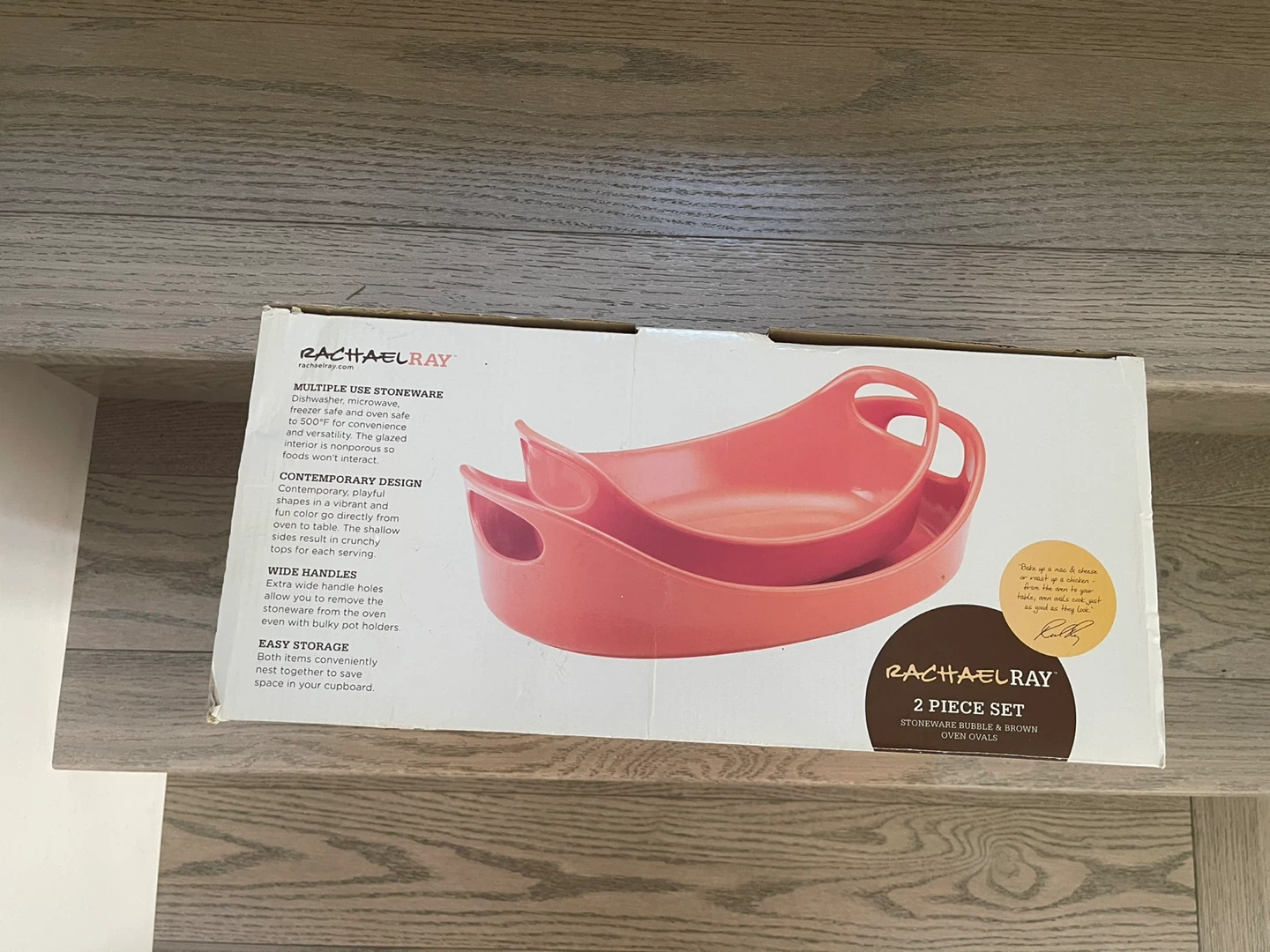 Rachael Ray 2 Piece Stoneware Bubble & Brown Oven Ovals Set - photo 2