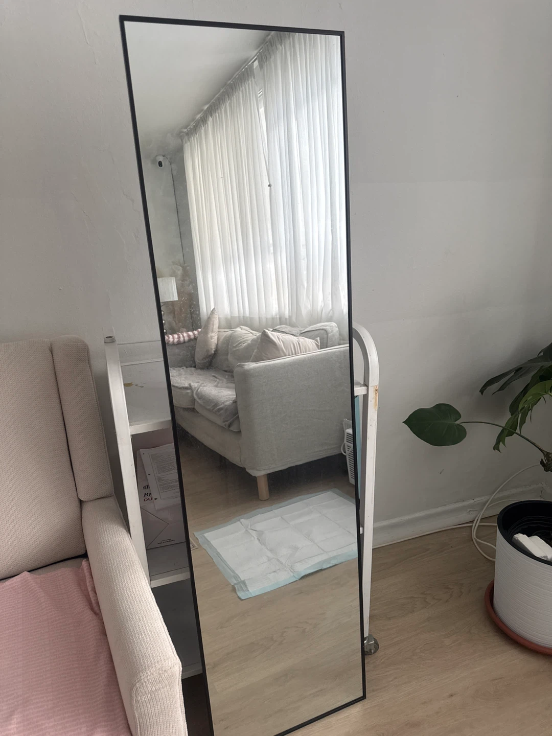 Full Length Black Framed Mirror