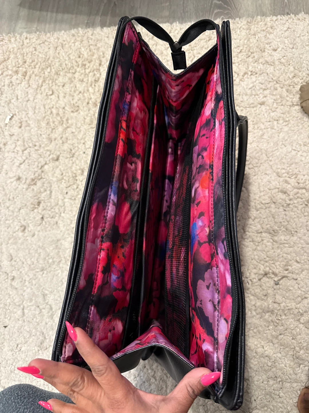 Mary Kay Black Briefcase with Floral Interior - photo 2