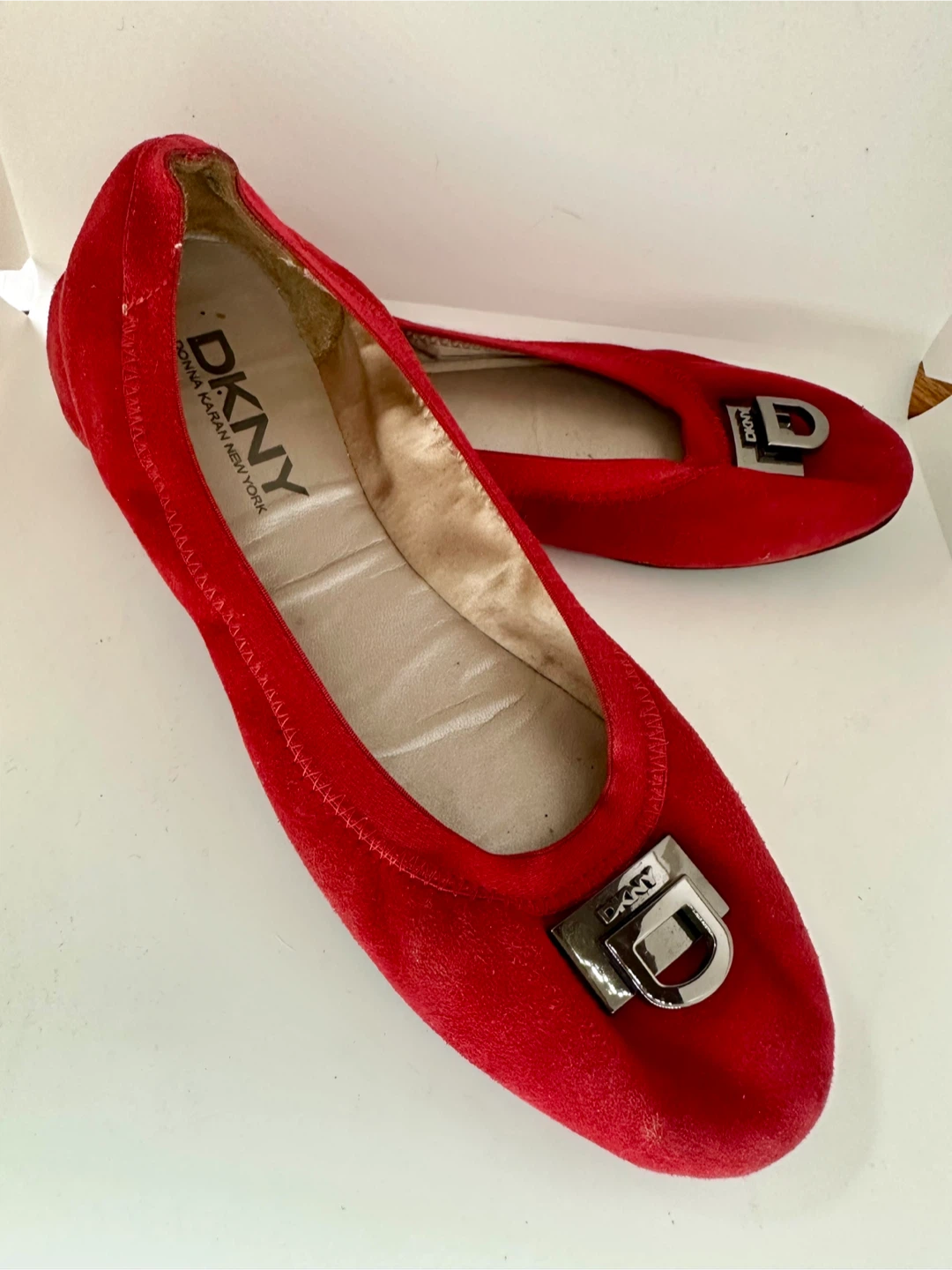 DKNY Red Suede Ballet Flats - photo 2