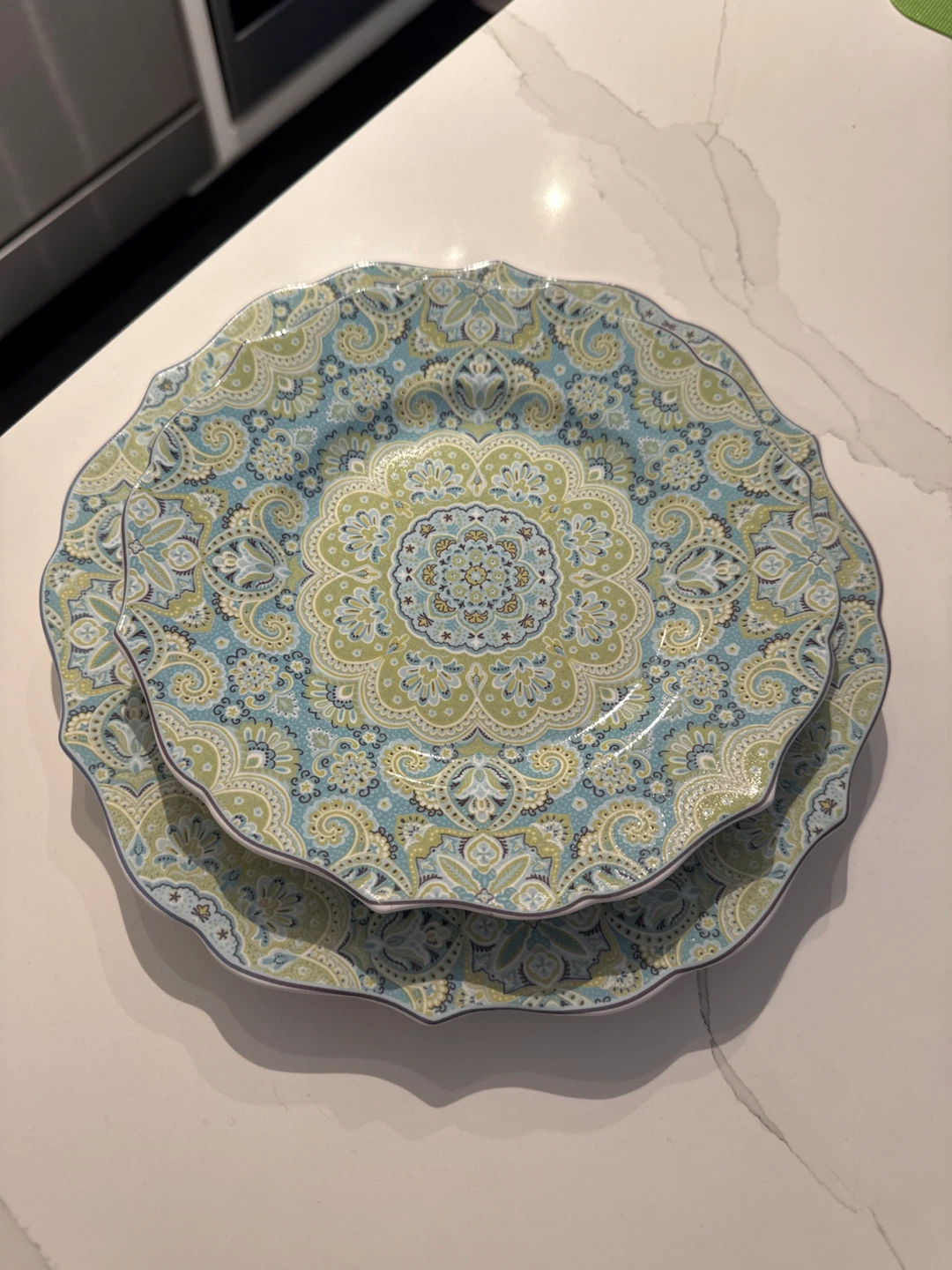 Set of 7 Decorative Dinner and 7 Dessert plates - photo 4
