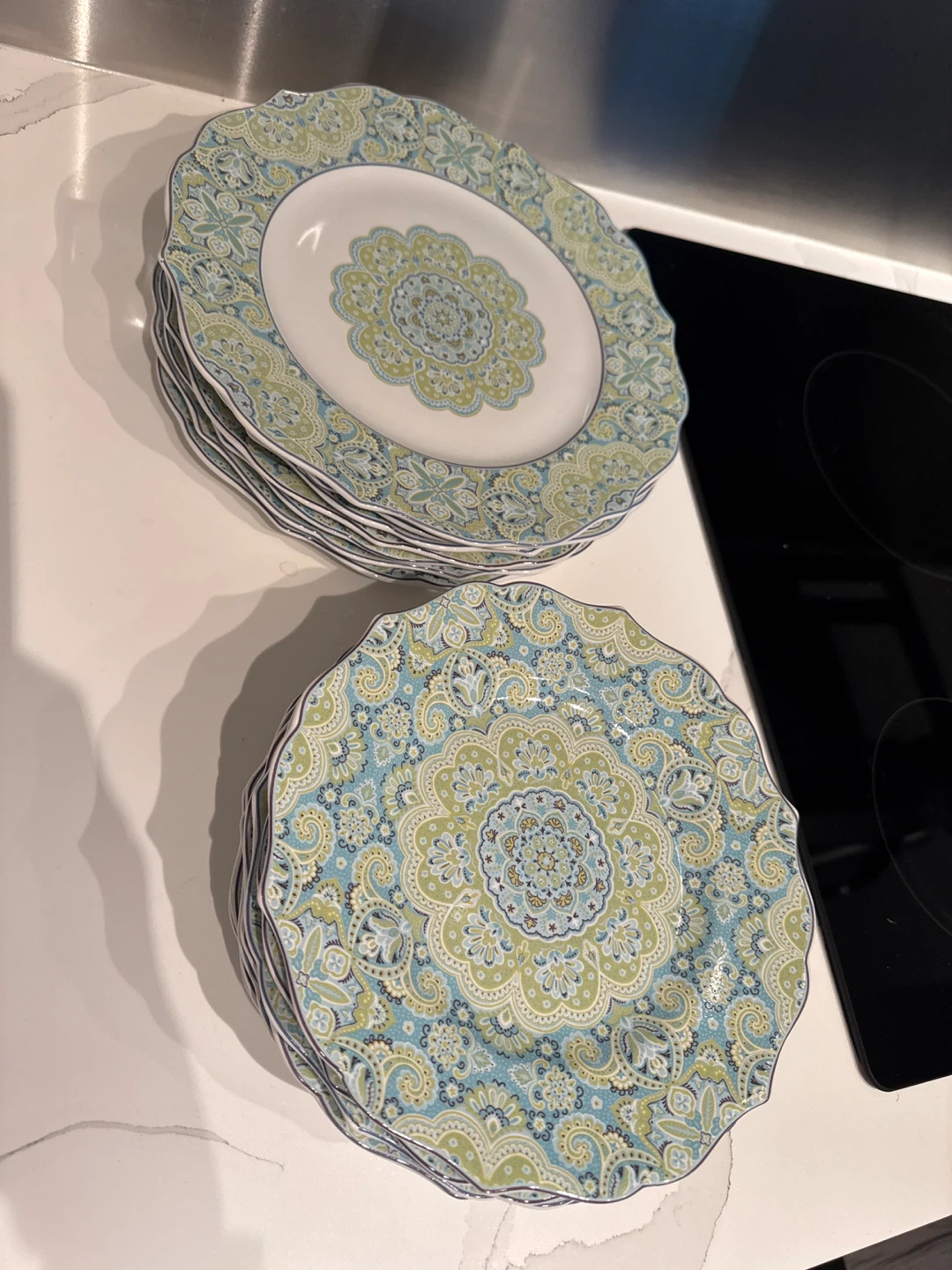 Set of 7 Decorative Dinner and 7 Dessert plates