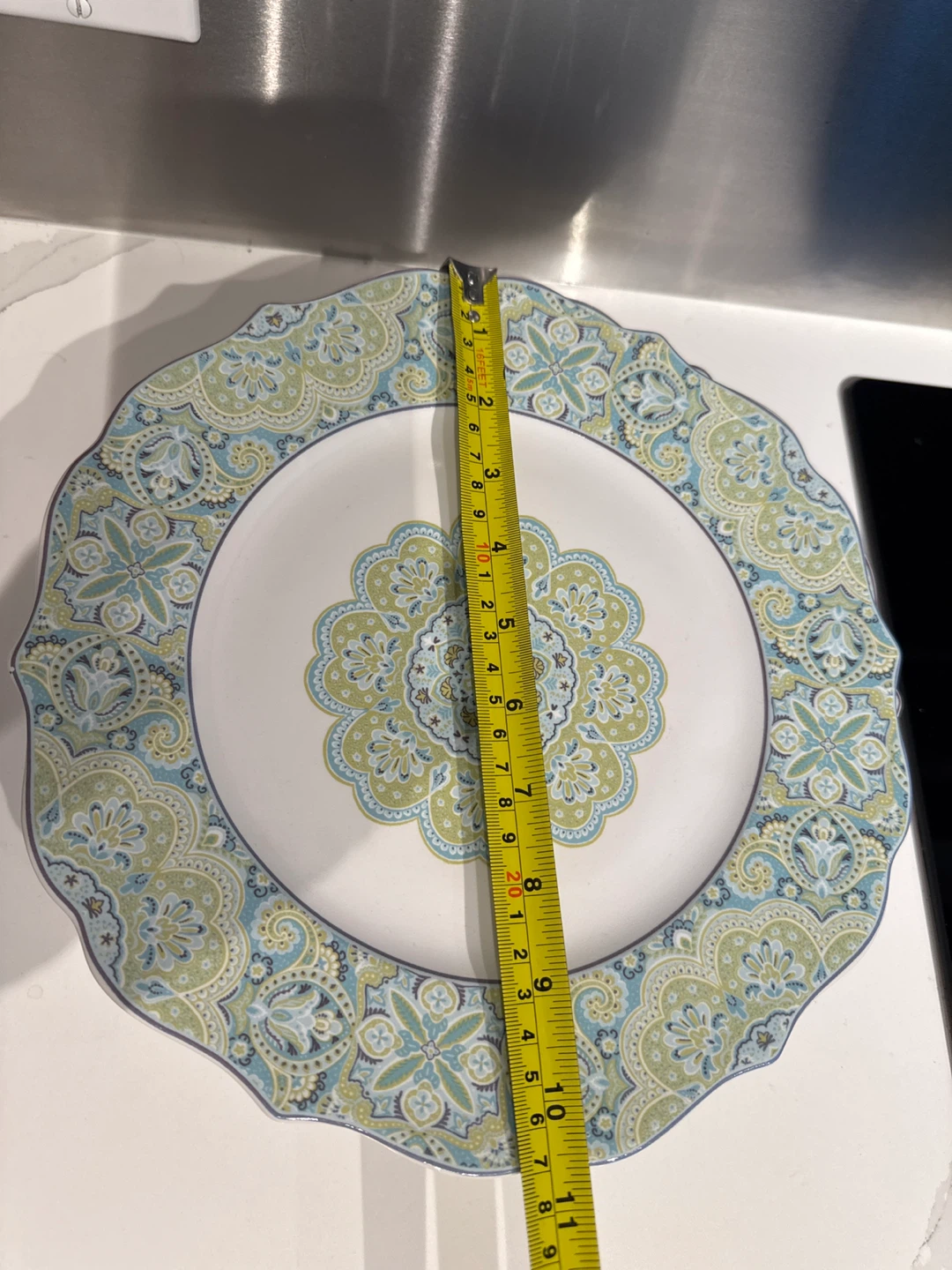 Set of 7 Decorative Dinner and 7 Dessert plates - photo 3