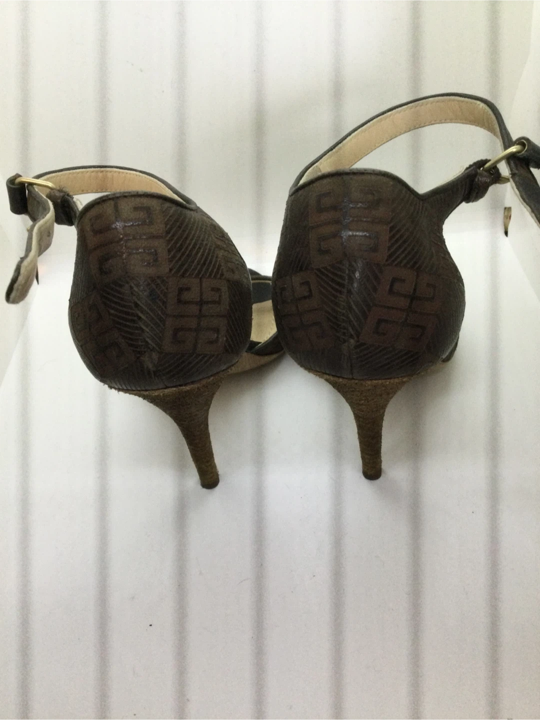 Givenchy Brown Monogram Ankle Strap Heels - photo 3