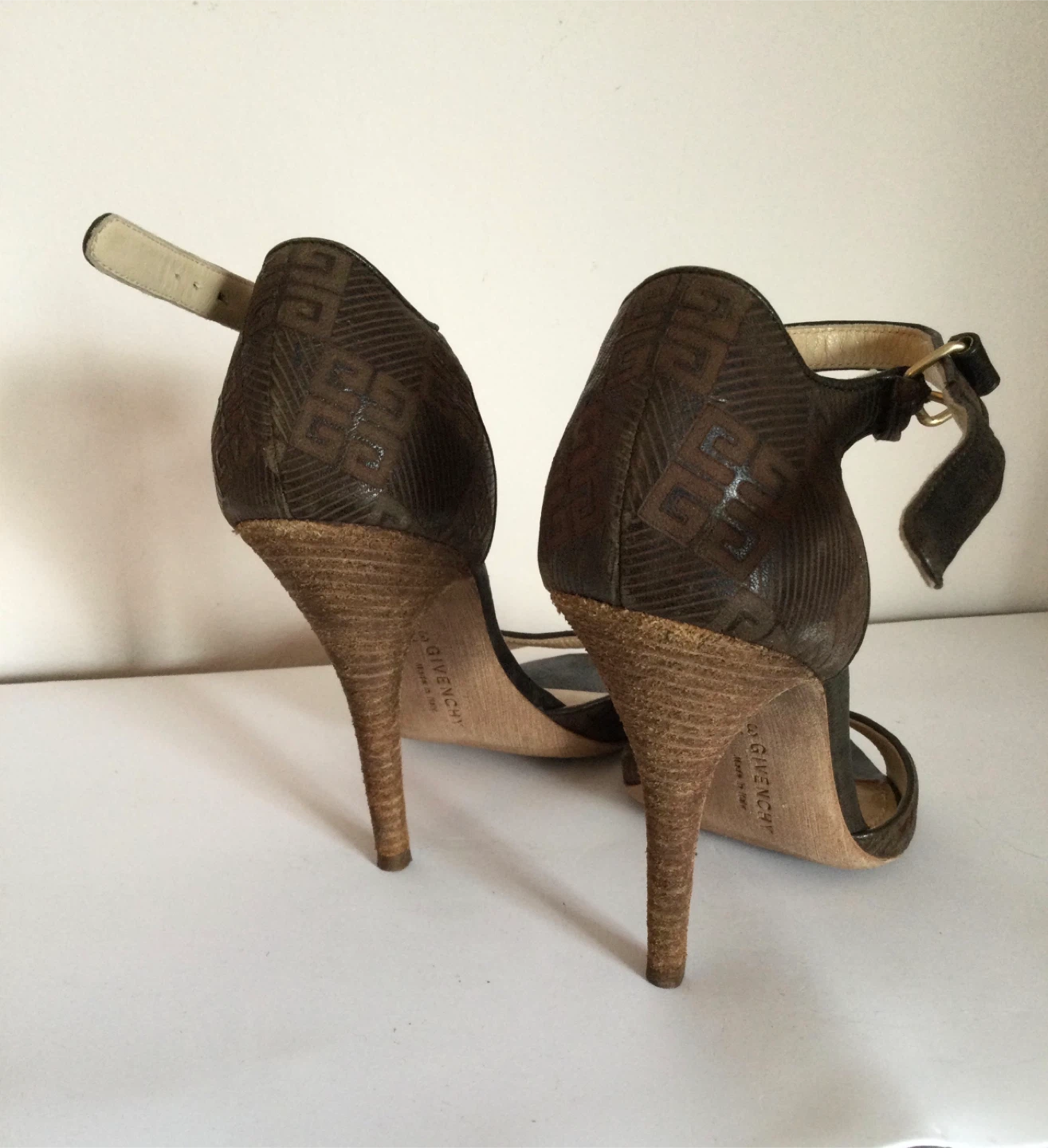 Givenchy Brown Monogram Ankle Strap Heels - photo 2