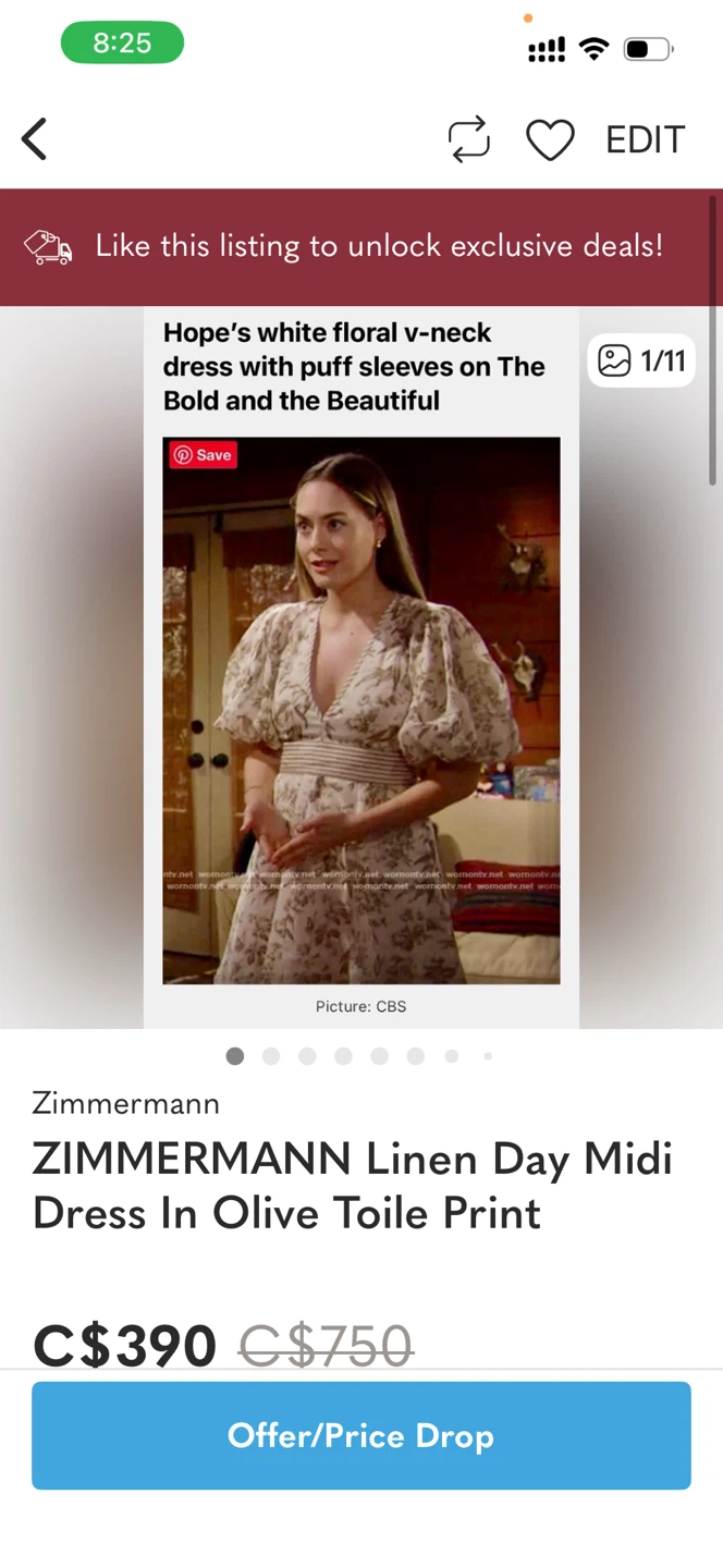 ZIMMERMANN Linen Day Midi Dress In Olive Toile Print