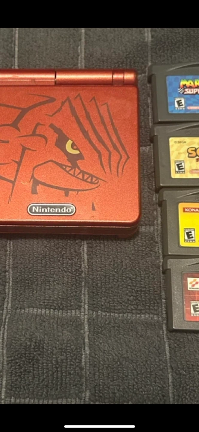Nintendo Game Boy Advance SP - Red with Kyogre Design