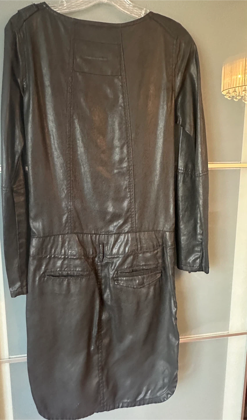 G-Star Raw Women's Black Faux Leather Dress Size XS