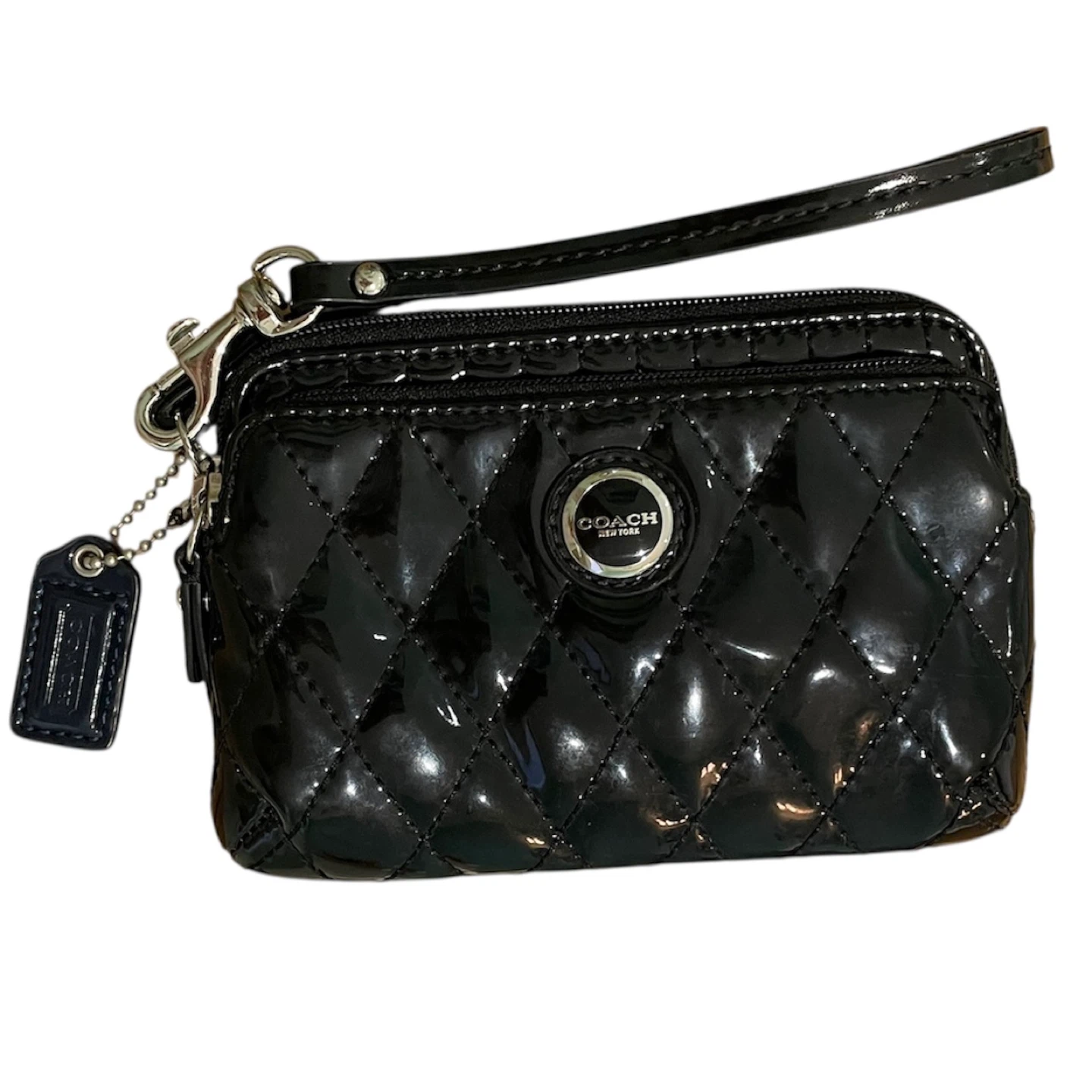 Coach Glossy Quilted Wristlet/Wallet