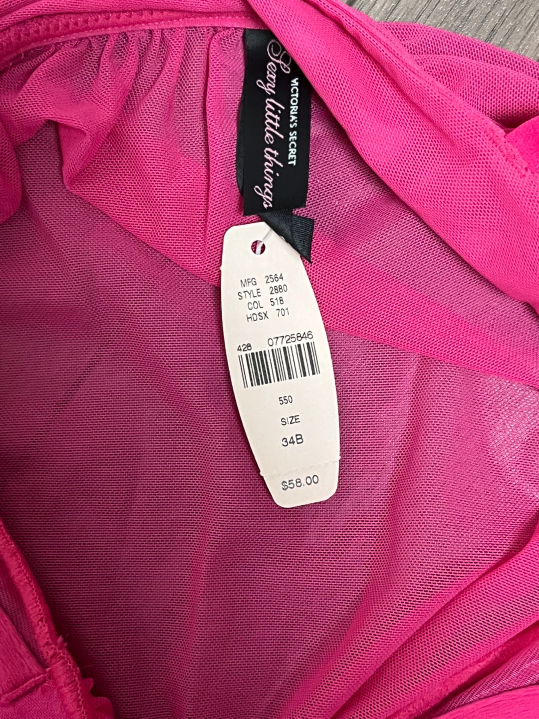 Victoria's Secret Pink Babydoll Chemise Lingerie Size 34B - photo 4