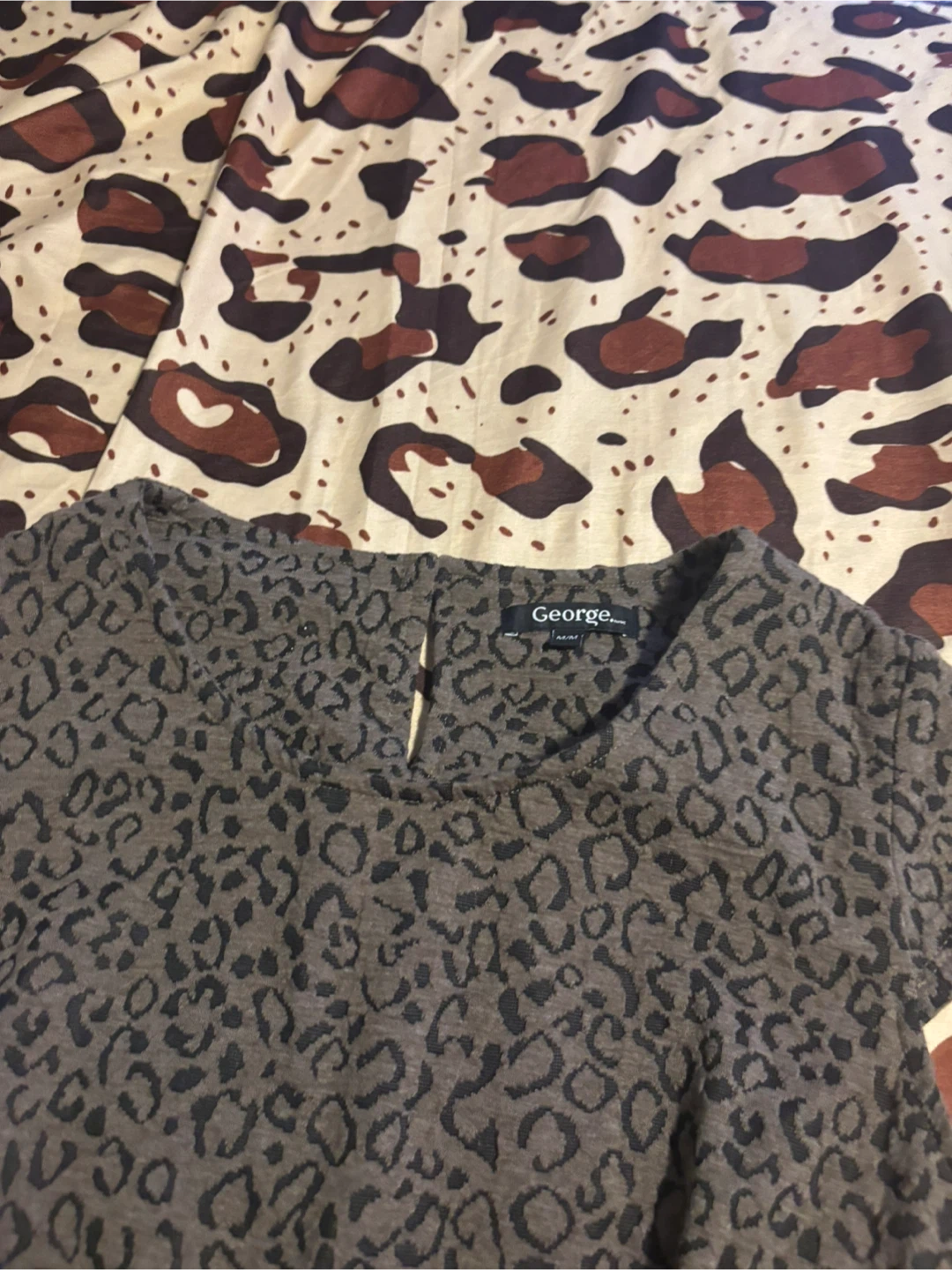 George Leopard Print Short Sleeve Dress Size 10 - photo 2