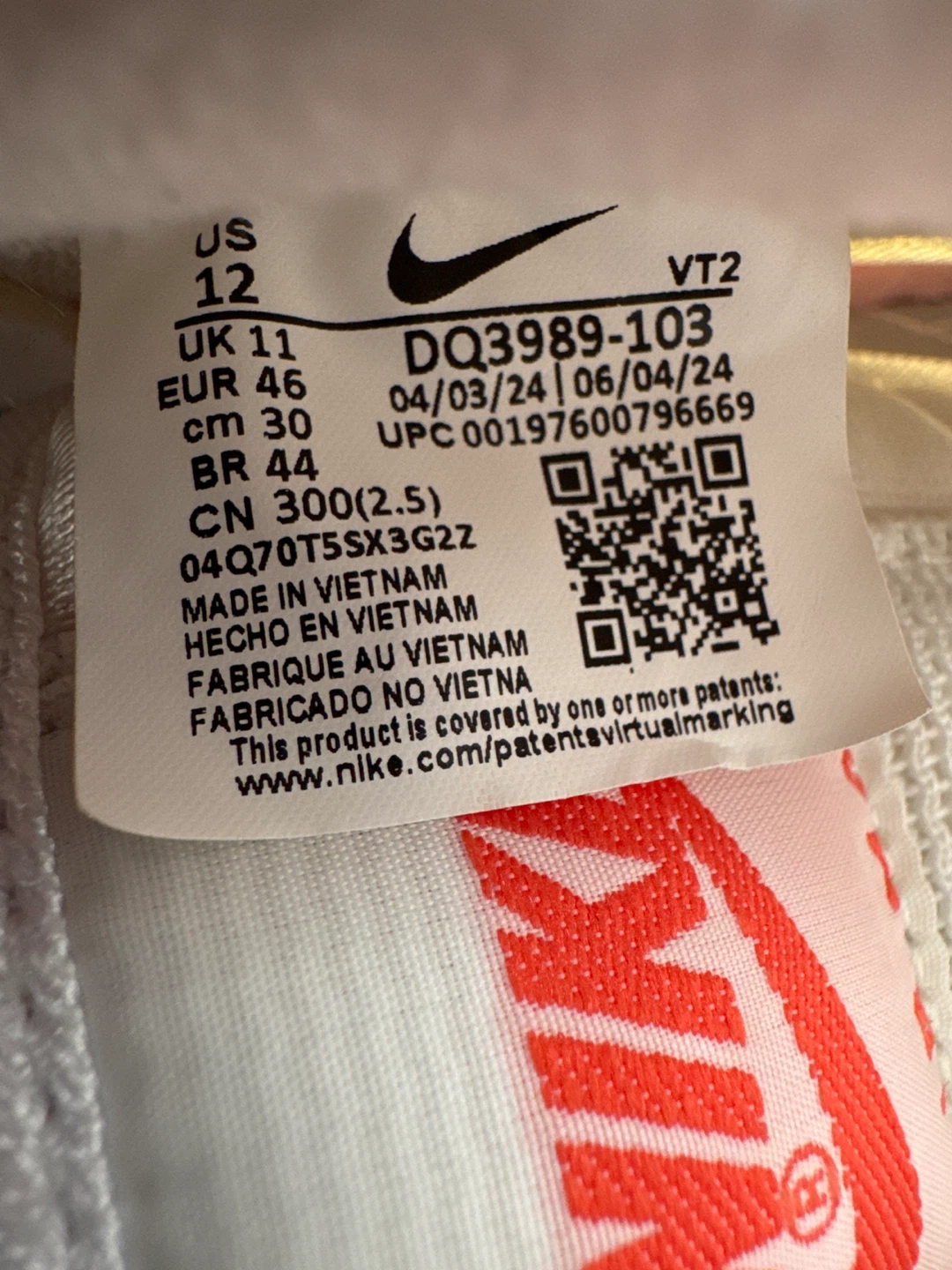 Nike Air Max 1 DQ3989-103 US Size 12 Sneakers - photo 3