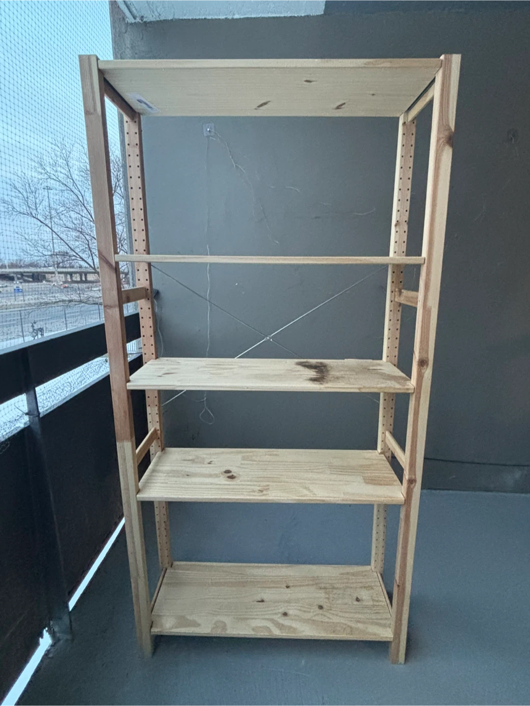 IKEA Wooden 5-Shelf Bookshelf